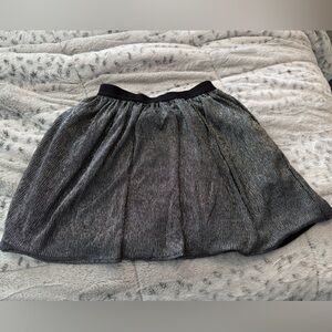 GAP Shimmering Silver Pleated Skirt